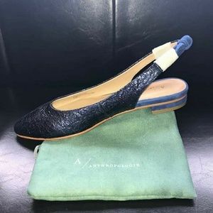 Cute Blue Flat Sandals